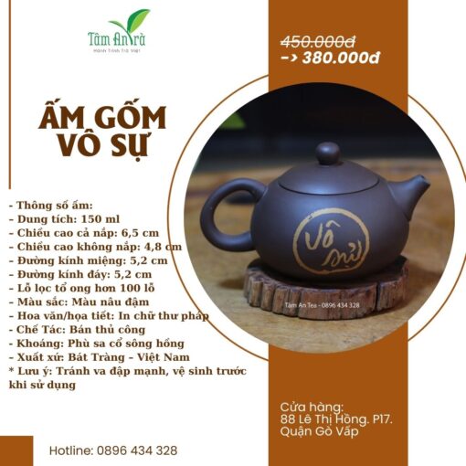 ẤM TRÀ GỐM ĐỘC ẨM – VÔ SỰ